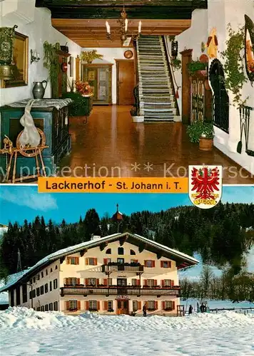AK / Ansichtskarte St_Johann_Tirol Jugendheim Lacknerhof Treppenaufgang Foyer Winterlandschaft St_Johann_Tirol