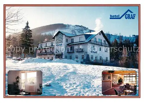 AK / Ansichtskarte Harrachov_Harrachsdorf Hotel Graf Winterlandschaft Harrachov Harrachsdorf