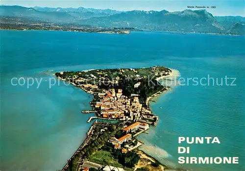 AK / Ansichtskarte Sirmione Penisola di Sirmione Halbinsel Fliegeraufnahme Sirmione