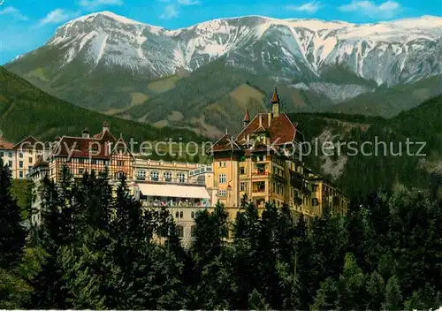 AK / Ansichtskarte Semmering_Niederoesterreich Suedbahnhotel gegen Rax Semmering