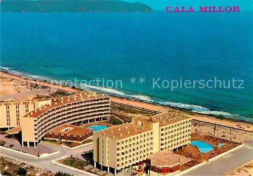 AK / Ansichtskarte Cala_Millor_Mallorca Hoteles Sumba y Borneo Playa vista aerea Cala_Millor_Mallorca
