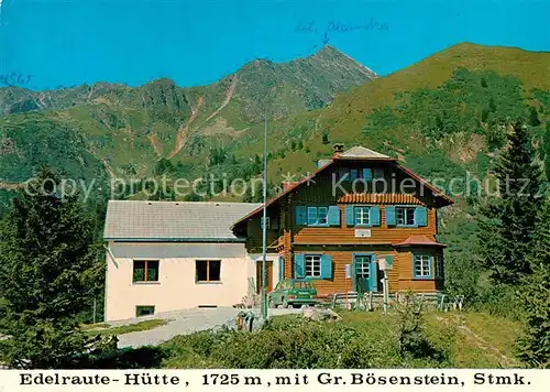 AK / Ansichtskarte Edelrautehuette mit Gr. Boesenstein Edelrautehuette