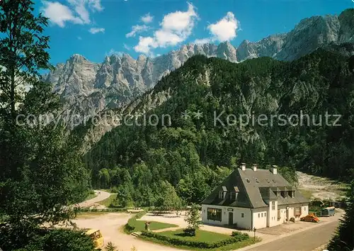 AK / Ansichtskarte Johnsbach_Steiermark Alpengasthof Zur Bachbruecke im Gesaeuse Johnsbach_Steiermark