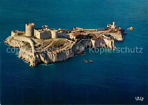 AK / Ansichtskarte Marseille_Bouches du Rhone Fliegeraufnahme Chateau Insel Marseille
