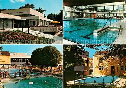 AK / Ansichtskarte Baden_Wien Kurmittelhaus und Schwimmschule Baden_Wien