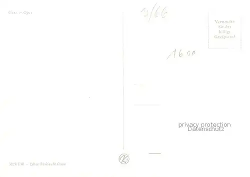 AK / Ansichtskarte Graz_Steiermark Oper Graz_Steiermark