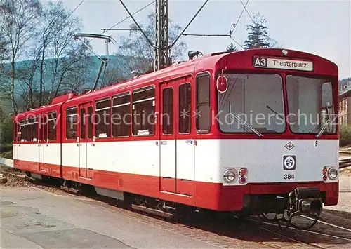 AK / Ansichtskarte Strassenbahn Stadtbahn Gelenktriebwagen Typ U2 Stadtwerke Frankfurt am Main Strassenbahn