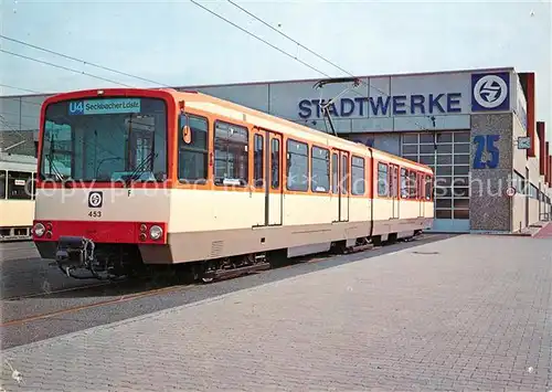 AK / Ansichtskarte Strassenbahn Stadtbahn Gelenktriebwagen Typ U3 Stadtwerke Frankfurt am Main Strassenbahn