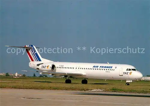 AK / Ansichtskarte Flugzeuge_Zivil Air France TAT Fokker 100 F GIOD  Flugzeuge Zivil