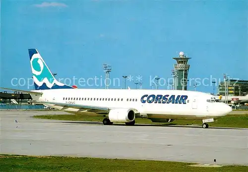 AK / Ansichtskarte Flugzeuge_Zivil Corsair Boeing 737 400 F GFUG  Flugzeuge Zivil