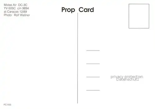 AK / Ansichtskarte Flugzeuge_Zivil Midas Air DC 3C YV 505C c n 9894 Flugzeuge Zivil