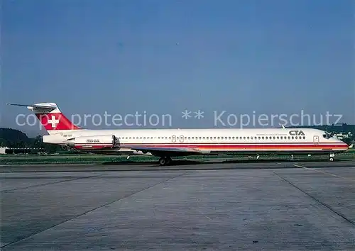 AK / Ansichtskarte Flugzeuge_Zivil CTA MD 83 HB IUI c n 49710 1547 Flugzeuge Zivil