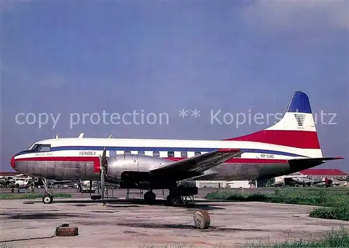 AK / Ansichtskarte Flugzeuge_Zivil Vendex Airways Convair 240 RP C110 c n 267 Flugzeuge Zivil