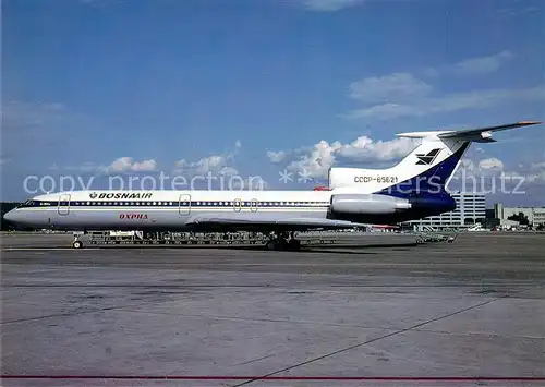 AK / Ansichtskarte Flugzeuge_Zivil Bosna Air Tupolev 154M CCCP 85621 c n 742 Flugzeuge Zivil