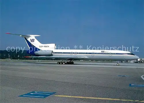 AK / Ansichtskarte Flugzeuge_Zivil VB Air Tupolev 154M CCCP 85624 c n 750 Flugzeuge Zivil