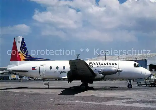 AK / Ansichtskarte Flugzeuge_Zivil Philippine HS 748 222 2A RP C1041 c n 1588  Flugzeuge Zivil
