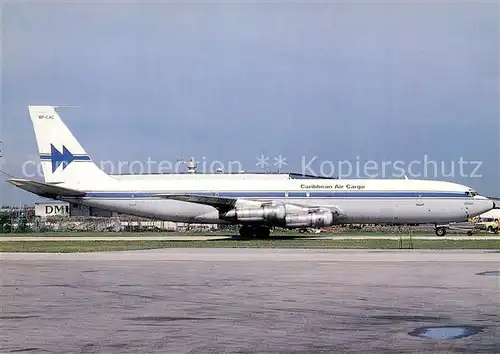AK / Ansichtskarte Flugzeuge_Zivil Caribbean Air Cargo Boeing 707 351C 8P CAC c n 19412 563 Flugzeuge Zivil