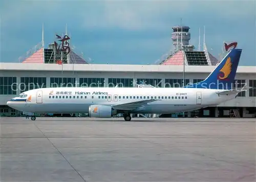 AK / Ansichtskarte Flugzeuge_Zivil Hainan Airlines B 737 4Q8 B 2967 c n 26335 Flugzeuge Zivil