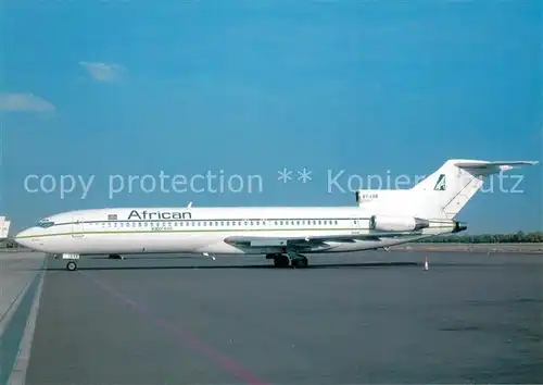 AK / Ansichtskarte Flugzeuge_Zivil African Express B 727 231 5Y AXB c n 19565 Flugzeuge Zivil