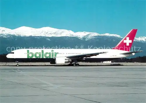 AK / Ansichtskarte Flugzeuge_Zivil Balair Boeing 767 3G5 HB IHW cn 30565 Flugzeuge Zivil