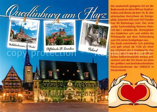 AK / Ansichtskarte Quedlinburg Roland Stiftskirche St. Servatius  Quedlinburg