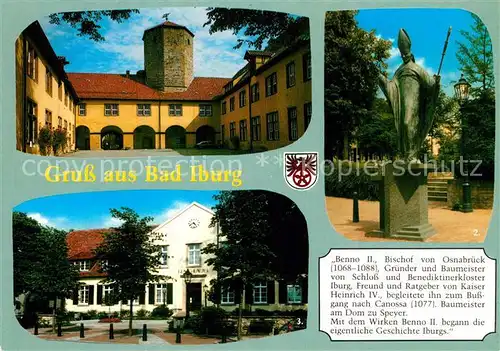 AK / Ansichtskarte Bad_Iburg Schlossinnenhof Bennoturum Rathaus Bad_Iburg