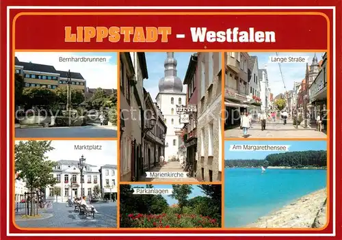 AK / Ansichtskarte Lippstadt Marienkirche Marktplatz Margarethensee Lippstadt