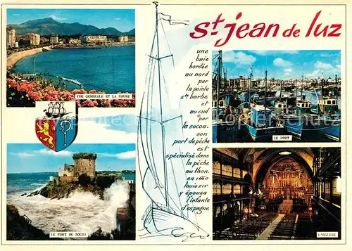 AK / Ansichtskarte Saint Jean de Luz Fort de Socoa Eglise Port Saint Jean de Luz