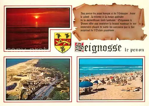 AK / Ansichtskarte Seignosse_Le_Penon Fliegeraufnahme Plage Seignosse_Le_Penon
