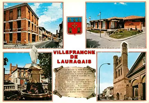 AK / Ansichtskarte Villefranche de Lauragais Rue de Republique Hotel de Ville  Villefranche de Lauragais