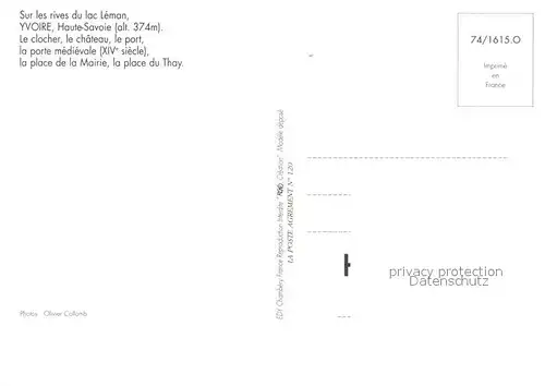 AK / Ansichtskarte Yvoire Clocher chateau port  Yvoire