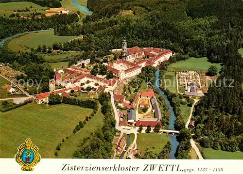 AK / Ansichtskarte Zwettl_Rodl Fliegeraufnahme Zisterzienserkloster Zwettl Zwettl Rodl