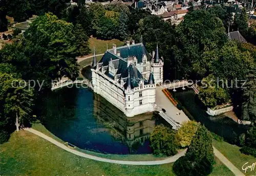 AK / Ansichtskarte Azay le Rideau Fliegeraufnahme Chateau Azay le Rideau