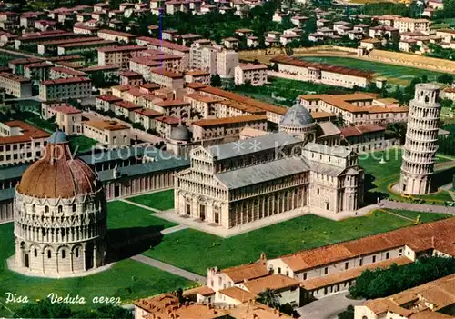 AK / Ansichtskarte Pisa Fliegeraufnahme Piazza dei Miracoli Schiefer Turm Pisa