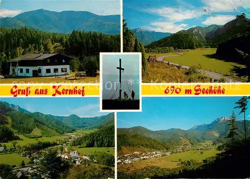 AK / Ansichtskarte Kernhof_Niederoesterreich Gscheid Turmmauer Gipfelkreuz Kernhof_Niederoesterreich