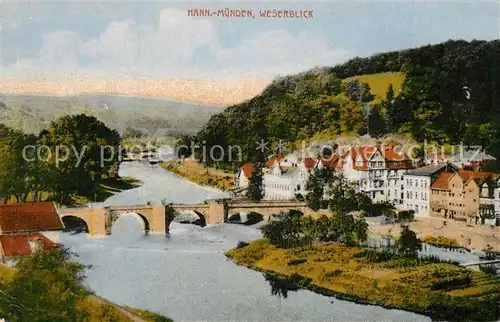 AK / Ansichtskarte Hann._Muenden Weserblick Hann. Muenden