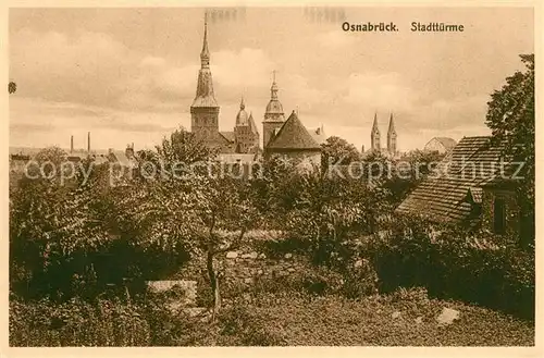 AK / Ansichtskarte Osnabrueck Stadttuerme Osnabrueck