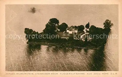 AK / Ansichtskarte Steinhuder_Meer Schloss Wilhelmstein Fliegeraufnahme Steinhuder Meer