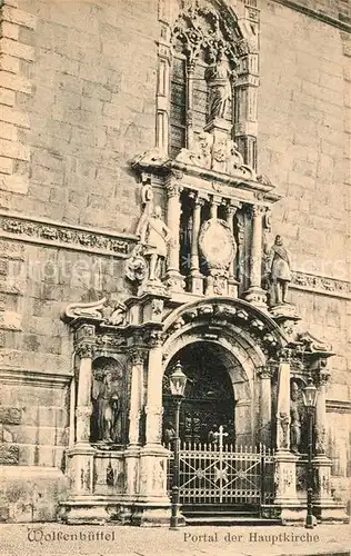 AK / Ansichtskarte Wolfenbuettel Portal der Hauptkirche Wolfenbuettel