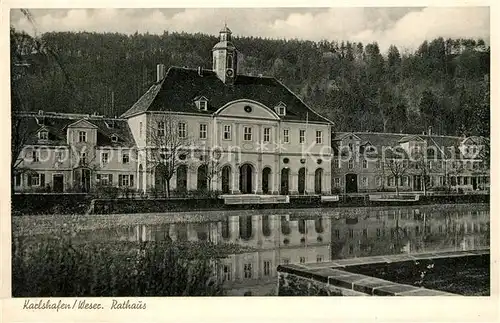 AK / Ansichtskarte Karlshafen_Bad Weserpartie Rathaus Karlshafen_Bad