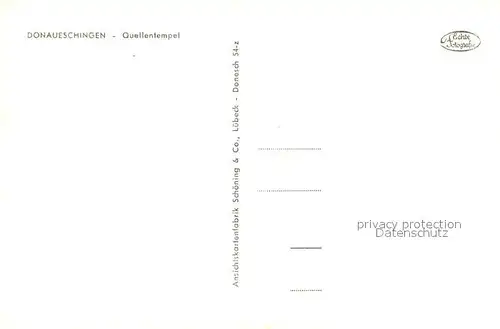 AK / Ansichtskarte Donaueschingen Quellentempel Donaueschingen
