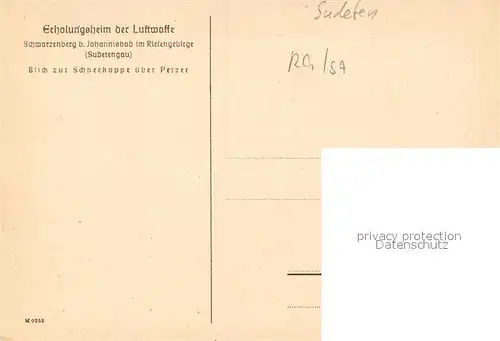 AK / Ansichtskarte Schwarzenberg_Boehmen Erholungsheim der Luftwaffe Schwarzenberg Boehmen