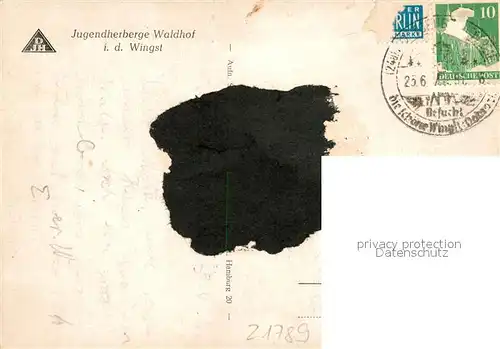 AK / Ansichtskarte Wingst Jugendherberge Waldhof Wingst