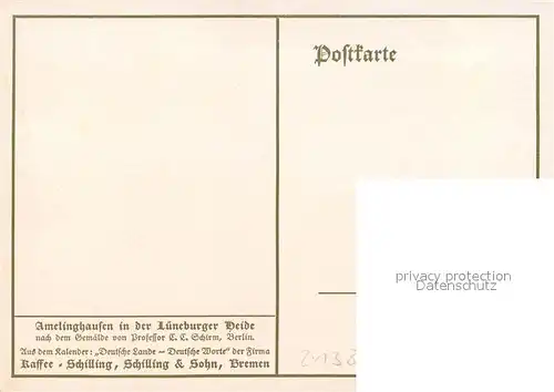 AK / Ansichtskarte Amelinghausen_Lueneburger_Heide Motiv aus der Lueneburger Heide Kuenstlerkarte Amelinghausen_Lueneburger