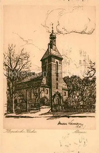 AK / Ansichtskarte Altona_Hamburg Klopstock Kirche Zeichnung Altona Hamburg