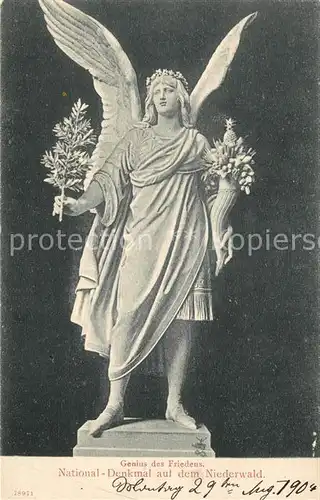 AK / Ansichtskarte Ruedesheim_Rhein National Denkmal auf dem Niederwald Ruedesheim Rhein