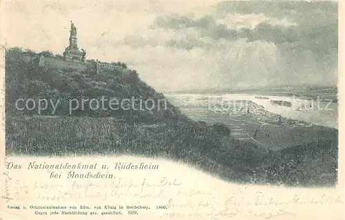 AK / Ansichtskarte Ruedesheim_Rhein Nationaldenkmal Ruedesheim Rhein