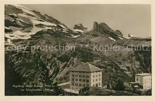 AK / Ansichtskarte Engelberg_OW Hotel Truebsee mit Wendenstoecke Engelberg OW