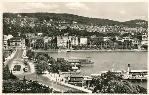 AK / Ansichtskarte Zuerich_ZH Panorama mit Zuerichsee Zuerich_ZH