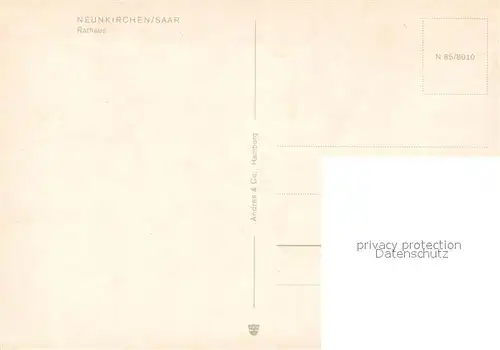AK / Ansichtskarte Neunkirchen_Saar Rathaus Neunkirchen Saar